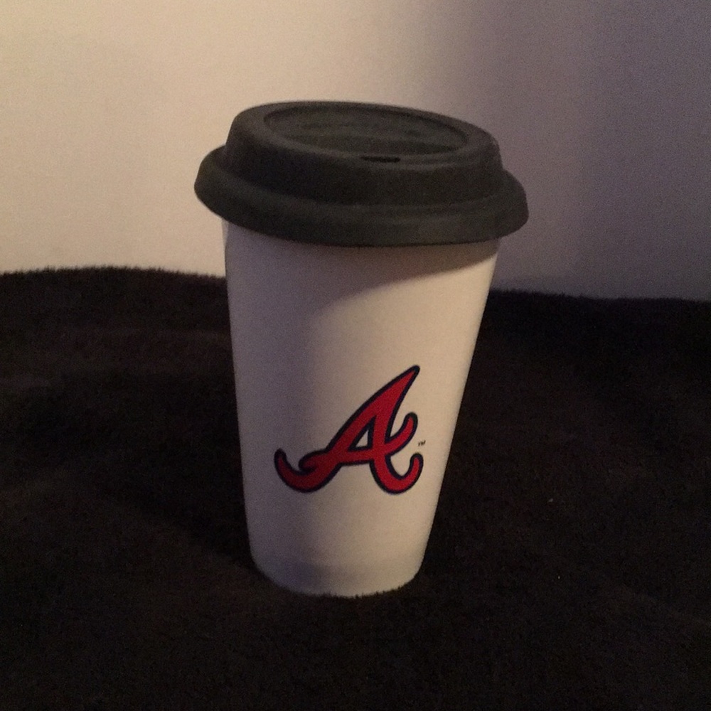 World Series 2021 Champion Atlanta Braves porcelain mug latte with silicone lid